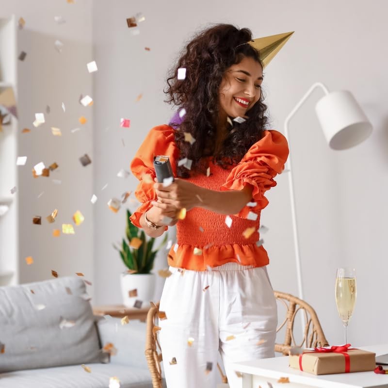 8 x Party Poppers, 10 cm with Confetti and Streamers