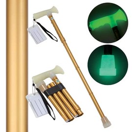 Goto Folding Stick (Glow in the Dark Type), 4 Fold Type, Gold