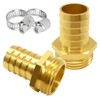 Brass 3/4" Barb x 3/4" GHT Male Garden Hose End