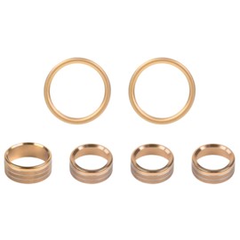 JWWY Dashboard Air Vent Trim Ring Set Fit for 2024-2026+ Jeep Wrangler JL JLU, AC Vent Bezel & Headlight Switch Knob Cover Kit, Interior Accessories, Aluminum Alloy 6PCS Gold