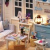 DIY Dollhouse Miniature Dollhouse Kit, Dollhouse Miniature with LED Light,