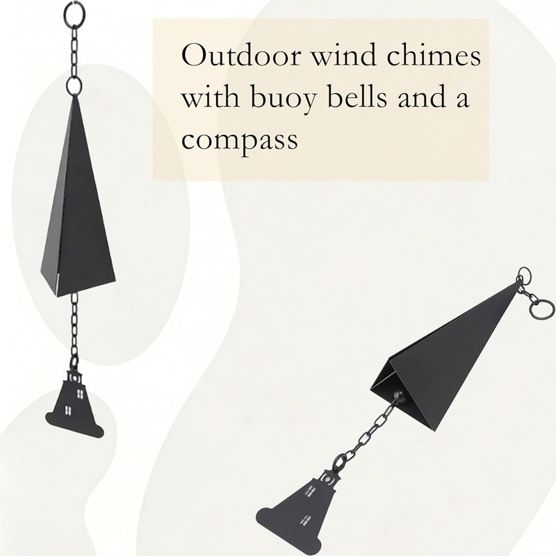 Outdoor Wind Chimes with Marine Bell & Wind Direction Three-Tone