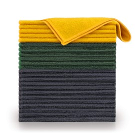 Blumtal Set of 24 Microfibre Cloths, 30 x 40 Cloths, Tea Towels, Assorted Colours, Microfibre Cloths, Cleaning Cloths, Washable at 60 °C, Cleaning Cloths, Window Cleaning Cloths, Premium Cleaning