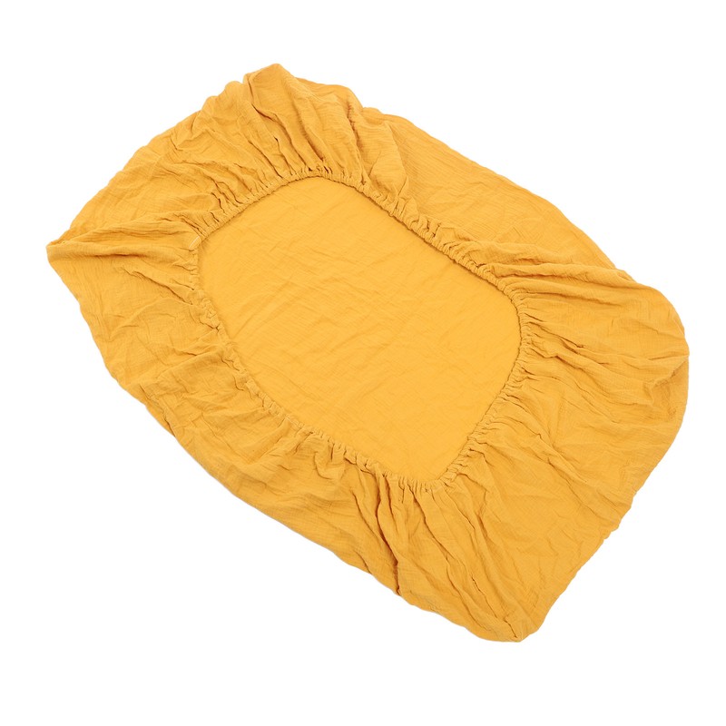 Fitted Crib Sheet Full Cotton Crinkle Fabric Soft Breathable Comfortable