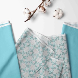 Bacati Floral Muslin Sleeping Bag/Wearable Blanket, Aqua, Small