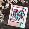 Woodware FRS965 Francoise Collection Butterfly Heart Stamp Set, Transparent, 4