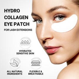 ARTENLASH Hydro Collagen Gel Patch for Lash Extension, Under Eye Patch for Lash Lift, Lint Free, Made in Korea, 10 Pairs (20 Pads)