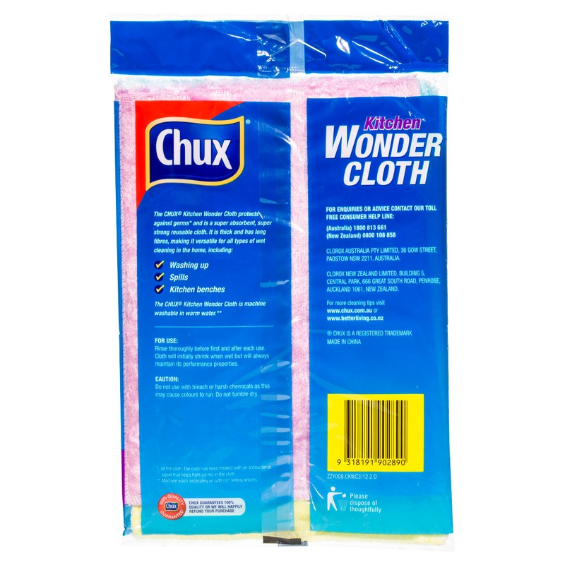 Chux Kitchen Wonder Cloth, Super Absorbent, Extra Strong, and Machine