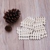 25Pcs Wooden Fence Embellishment, Fence Shaped Wooden Scrapbooking, Wooden Cutouts