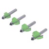 4 Pcs Roundover Router Bit 8mm Shank 5/8in 3/4in 7/8in