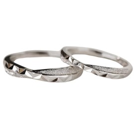 Nicoiro NSPR163 Pairing Design Cut, Stardust Made by S925, Matching Couple, Metal