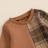 Bufarromio Autumn Baby Boys 2pcs Outfits Classic Plaid Print Patchwork