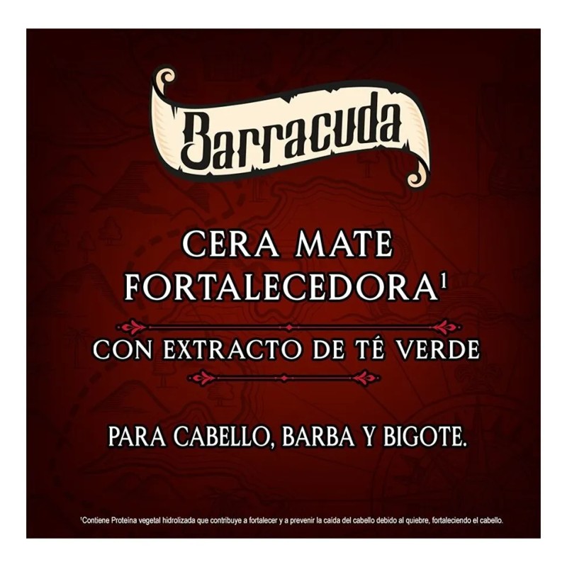 Cera para cabello Barracuda Mate fortalecedora 60g