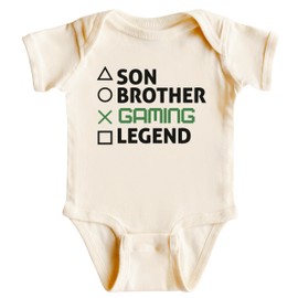 CAOMP Son Brother Gaming Legend T-Shirt for Youth Toddler and Baby Bodysuit Kids Shirt Natural 6M #01245
