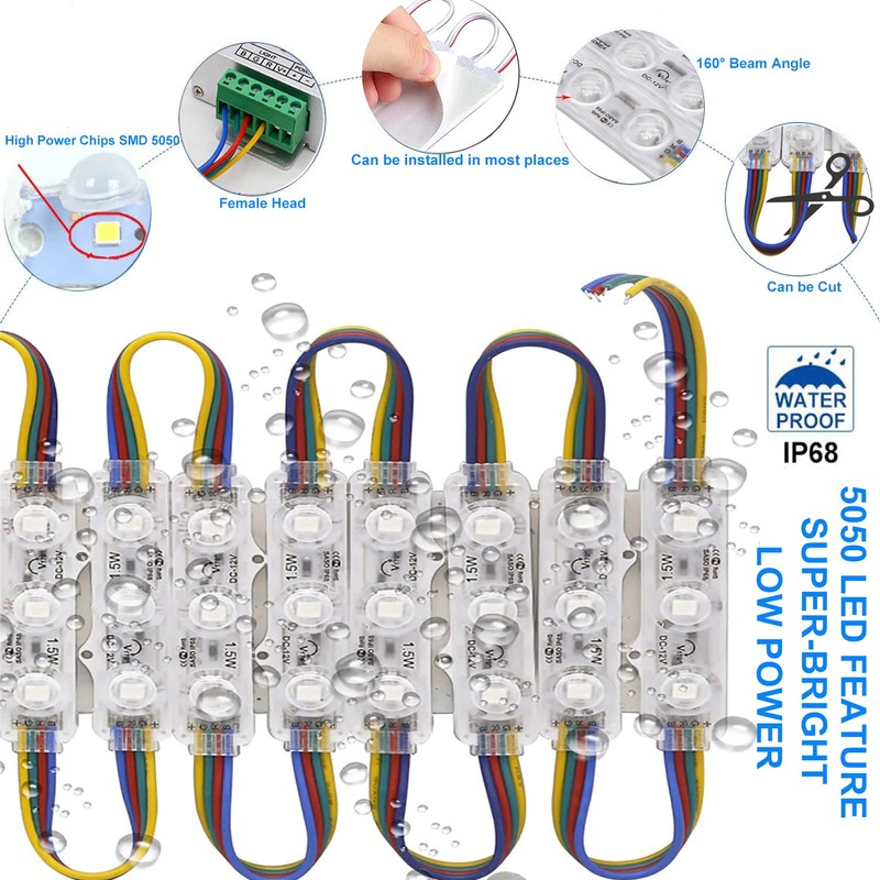 EAGWELL Module LED Lights, 40 Ft SMD 5050 Storefront Window