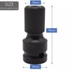 8Peak Impact Wrench Socket Adapter 12.7mm 1/2 6.35mm 1/4 Hex