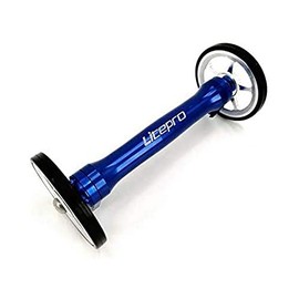 Artze Wall Art LITEPRO Eazy Wheels Extender for BROMPTON Folding Bicycle BLUE Easy Wheels Extension (Extender + Silver Wheels)
