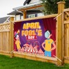 Lofaris April Fools' Day Clown Carnival Banner - 70.8x43.3 Inches,
