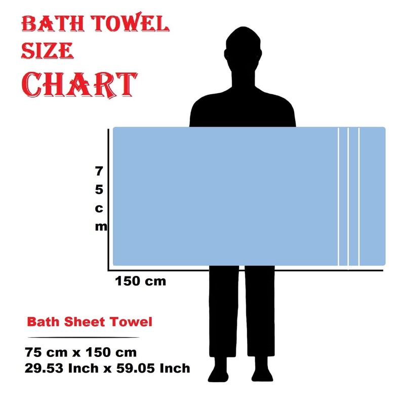 Pack of 2 Large Jumbo Bath Sheets 500 GSM 100%