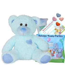 Blue Classic Bear - Soft Plush Toy - 40cm - Build Your Own Teddy Bear Craft Kit - No Sewing (Basic Kit)