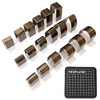 YKSPLUSK 18 Pieces Leather Cutting Dies Kit, Leather Corner Edge