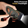 Mudder 4 Pack Hand Crank Solar Powered Flashlight Emergency Rechargeable