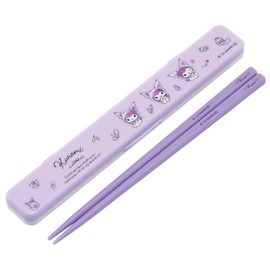 Skater ABC3AG Sanrio Chromi Watercolor Cosmetics Chopsticks & Chopsticks Case Set, 7.1 inches (18 cm), Made in Japan, Antibacterial Silver Ion Ag+