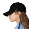 [VARZAR] Rose Gold stud over fit ball cap, Black