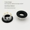 DEAKYNE 2 Pack Sink Overflow Ring Matte Black Bathroom Vanity