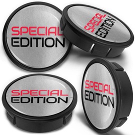 SkinoEu 4 x 60mm ABS Car Alloy Wheel Centre Universal Rims Hub Center Caps Auto Tuning Logo Emblem Special Edition Silver Black Red CX 17
