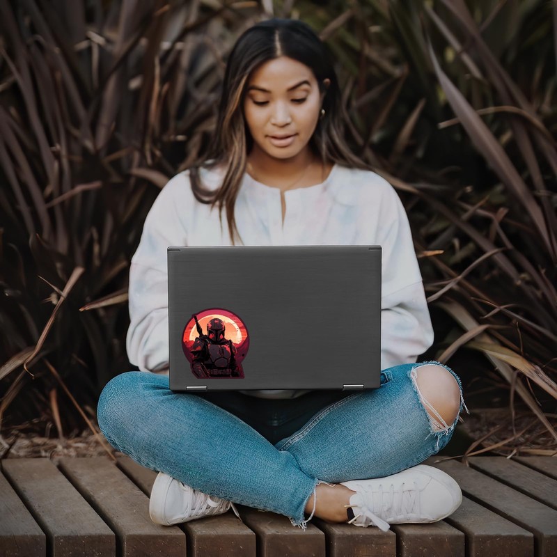 SW Mandalorian Sunset Sticker Decal Notebook Car Laptop 5.5"x5.5" (Color)