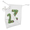 Ambesonne Christmas Alphabet Fabric Pouch Set of 2, Letter of