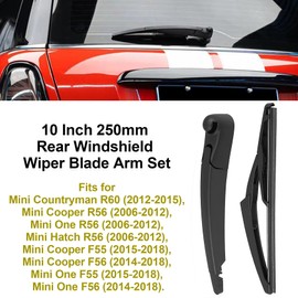 LEPEVNEY 10 Inch 250mm Rear Windshield Wiper Blade Arm Set Fits for Mini Countryman R60 for Mini Cooper R56