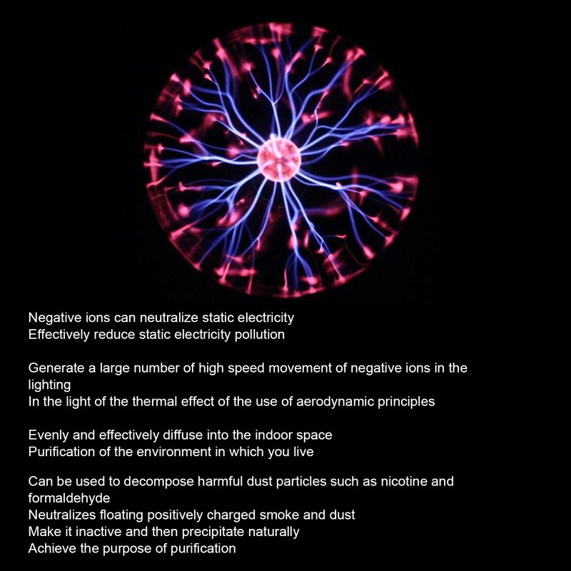 Plasma Light Touch Sensitive Electrostatic Neutralization Decorative Static Lighting Ball