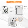 PAIRIER Humidity Meter Indoor Thermometer 4 Pieces Digital Mini LCD