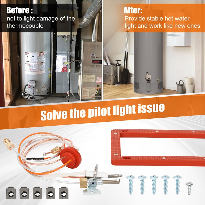 Upgraded SP20075 Pilot and Igniter Assembly Compatible with Rheem Water