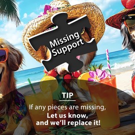 Ciavotie 100 Piece Puzzles for Kids Ages 6-8, Dogs Summer Sips Jigsaw Puzzle, Educational Puzzle for Kids & Adults, 100 Piece Puzzles for Adults Large Piece for Seniors 15x11 in