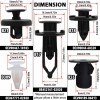 US 100 Car Body Plastic Trim Retainer Fastener Clips Push