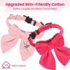 2 Collares Gato Rosa Con Campana Ajustable Desmontable 8-12p
