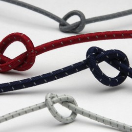 FUJIYAMA RIBBON Retroreflective Stretch Cord, 0.1 inch (3 mm), Gray, 36.8 ft (9.14 m), Roll, Crafts, Clothing