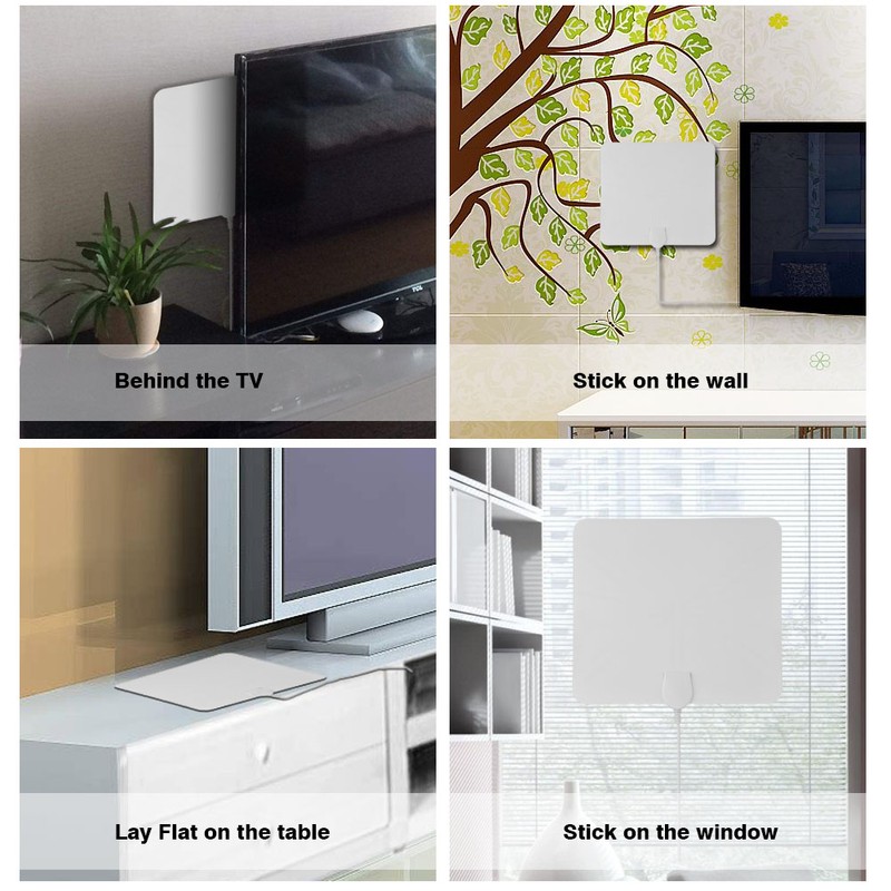 Super Thin Digital Indoor Amplified HDTV TV Antenna - 50