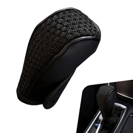 MLY 1 PC Gear Shift Cover, Anti-Slip Textured Shift Knob Cover, Waterproof & Scratch-Resistant, Automotive Gear Handle Protector, Universal Interior Accessory for SUV, Truck, RV & Car (Black)