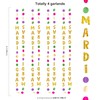 Cheerland Mardi Gras Garland Purple Gold and Green Hanging Streamer