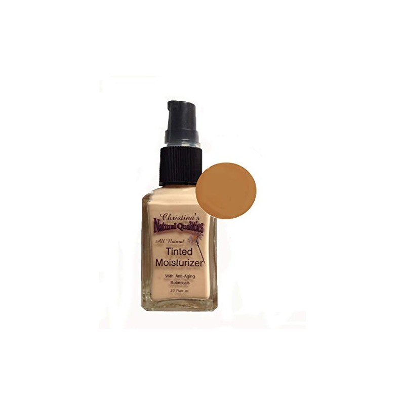 Tinted Moisturizer All Natural Herbal Liquid Foundation - 1oz. Dark