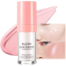 Blush Colour Changing, Skin Temperature Liquid Blusher, All Day Flawless Color Blush, Long Lasting Waterproof for Face Makeup