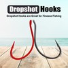 Reaction Tackle Dropshot Hooks - 1/0- Red