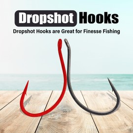 Reaction Tackle Dropshot Hooks - 1/0- Red