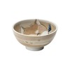 Kanese DG-008 Laughing Inu Lightweight Rice Bowl, Brown