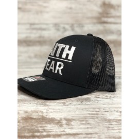 Salvation threads Faith Over Fear Christian Hat Black Trucker SnapBack NWT