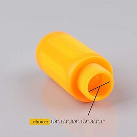 Vogueing Tool 1/2" BSP Male Thread Plastic Pneumatic Muffler Noise Exhaust Silencer Orange (Pack of 4)
